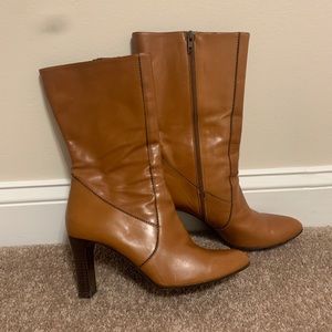 SOLD - Cole Haan Brown Leather Heeled Boots